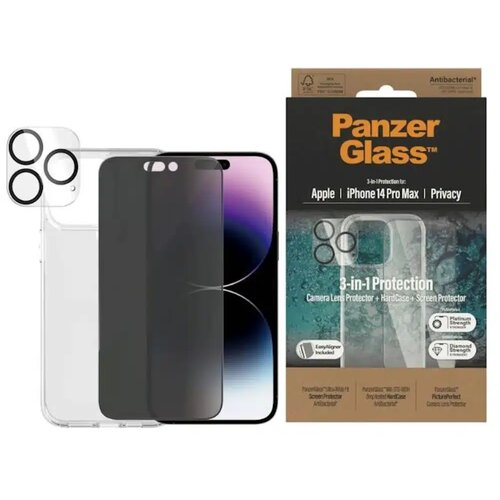PanzerGlass Set 3u1 Za Apple Iphone 14 Pro Max Privacy Slike
