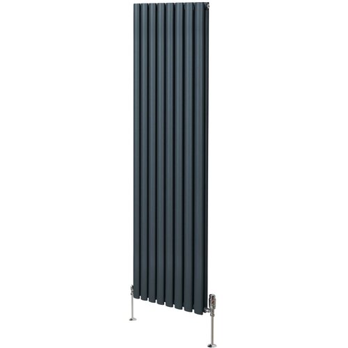 Monster ovalni stebrični radiator in ventili - 1800 mm x 480 mm - antracitno siva, (21569913) Cene