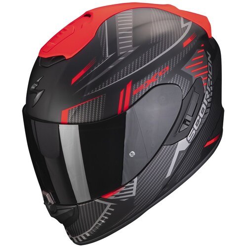 Scorpion Exo-1400 evo air shell matt black red kaciga Slike