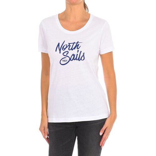North Sails Majice s kratkimi rokavi 9024300-101 Bela Cene