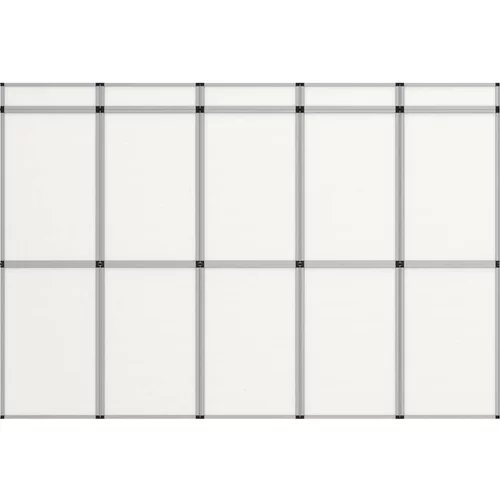 vidaXL Sklopivi izložbeni zid s 15 ploča 302 x 200 cm bijeli
