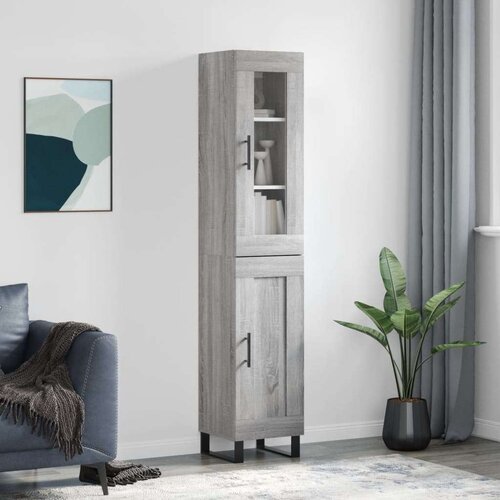  Visoka komoda siva sonome 34 5x34x180 cm od konstruiranog drva Cene