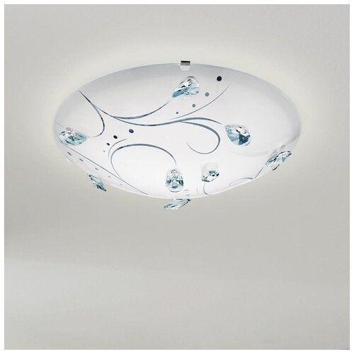 Eglo sorrenta 1 plafonjera/1, led, 16w, 1500lm, prečnik 315, bela/kristali Slike