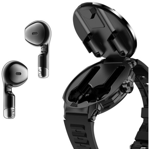INF 2-v-1 TWS pametna ura z u&scaron;esnimi slu&scaron;alkami, Bluetooth 5.3, NFC Black, (5000310158) Cene