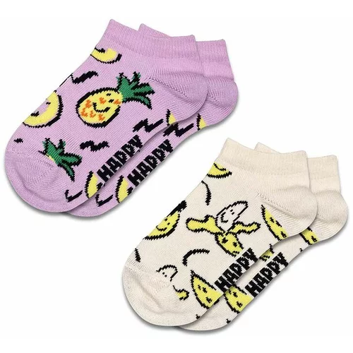 Happy Socks Otroške nogavice Kids Fruits Low Socks 2-pack roza barva
