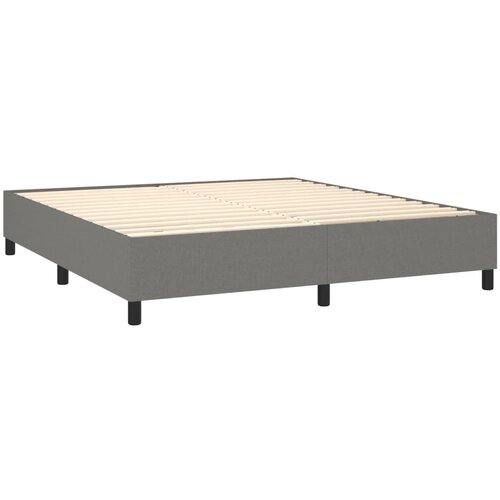  Okvir kreveta s oprugama i madrac svjetlosivi 180x200cm tkanina Slike