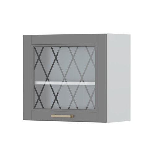 Jela VISEI ELEMENT SA STAKLENIM VRATIMA ZA KUHINJU TARA V5-60-1KS-Grafit mat lak Slike
