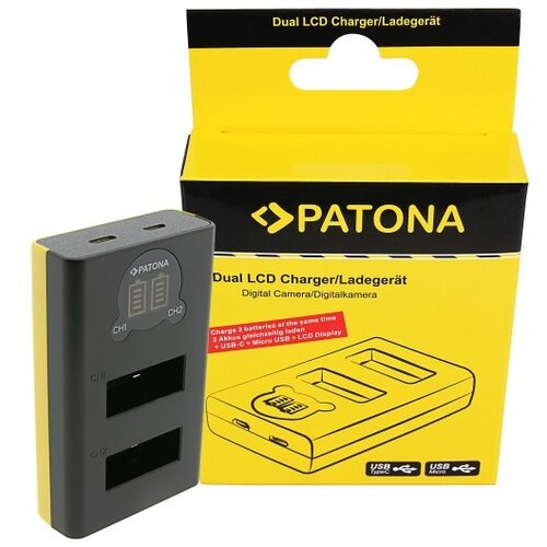Patona Polnilec za baterijo GoPro Max 2, MicroUSB, USB-C, dvojni Slike
