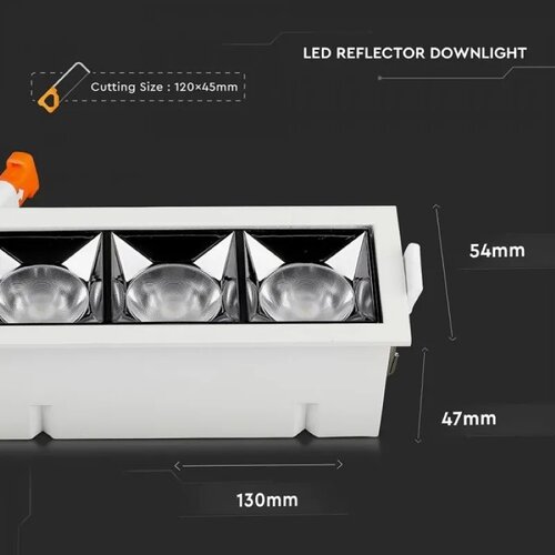 V-tac led ugradna cob svetiljka 12W 5700K 12Â° Slike