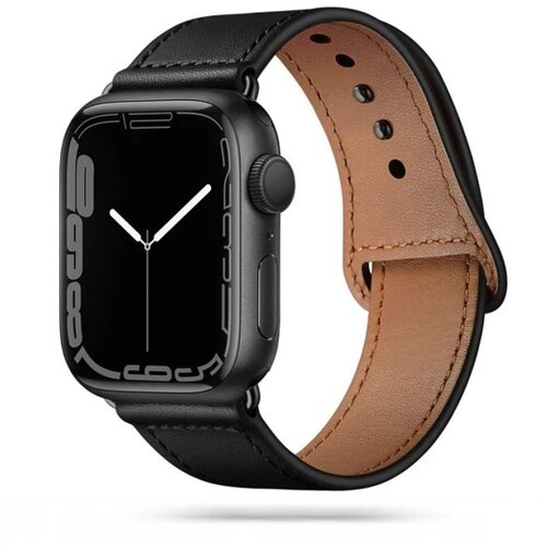 TECH-PROTECT LEATHERFIT narukvica za APPLE WATCH 4 / 5 / 6 / 7 / 8 / SE (38 / 40 / 41 MM) BLACK Cijene