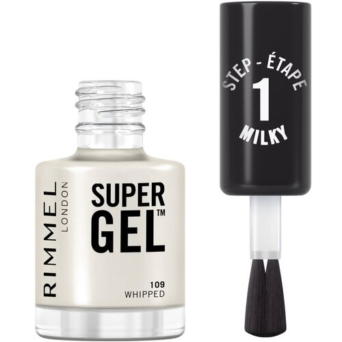 Rimmel London Super Gel gel lak za nohte brez uporabe UV/LED lučke odtenek 109 Whipped 12 ml Slike