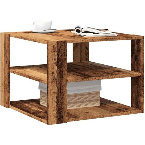VidaXL Stol za kavu Staro drvo 58x58x40 cm Konstruirano drvo Slike