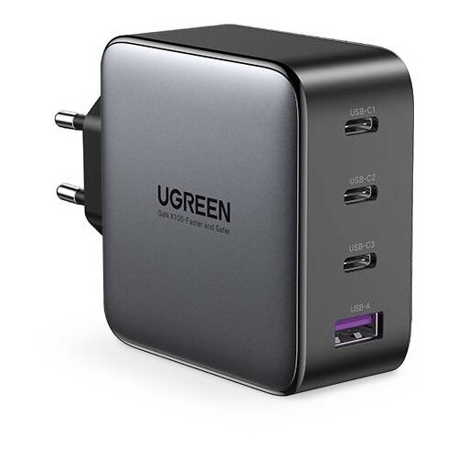 Ugreen Stenski polnilec CD226, USB QC3.0, 3x USB-C, 100W, PD (črn), (20633319) Cene