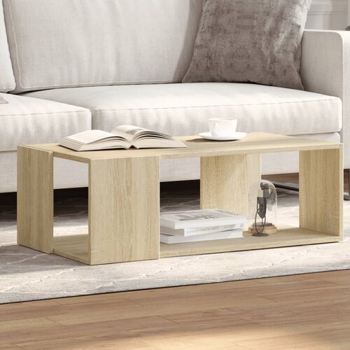 vidaXL Klubska mizica sonoma hrast 89,5x48x30 cm inženirski les Cene