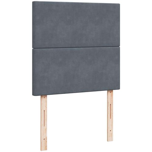 VidaXL Okvir kreveta s madracima tamnosivi 90x190cm bar&amp;scaron;unasti Slike