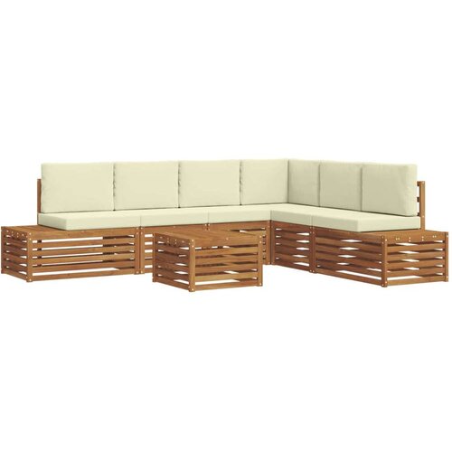  Set vanjskih sofa s jastukom 7 Komad Prirodna i krem Slike