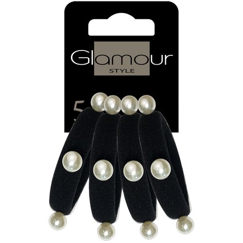 Glamour Eleganten komplet črnih lasnih elastik z biseri, 4 kosi, (22067953) Cene