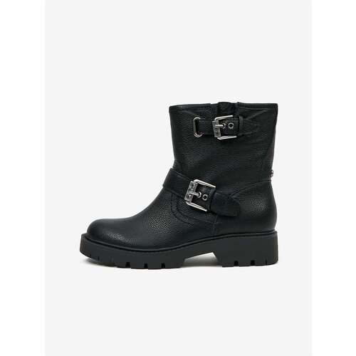 Guess Black Women's Ankle Boots with Decorative Straps - Women Slike