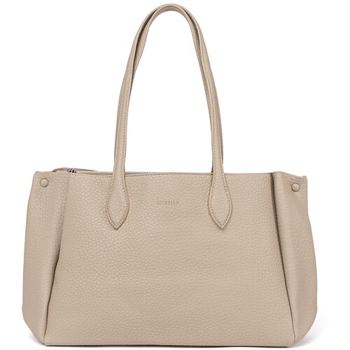 Shelvt Beige faux leather shopper bag Cene