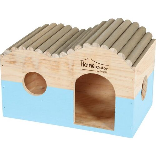 Zolux 209767 Drvena Kućica Za Glodare L Plava 30x18x20,5cm Cene