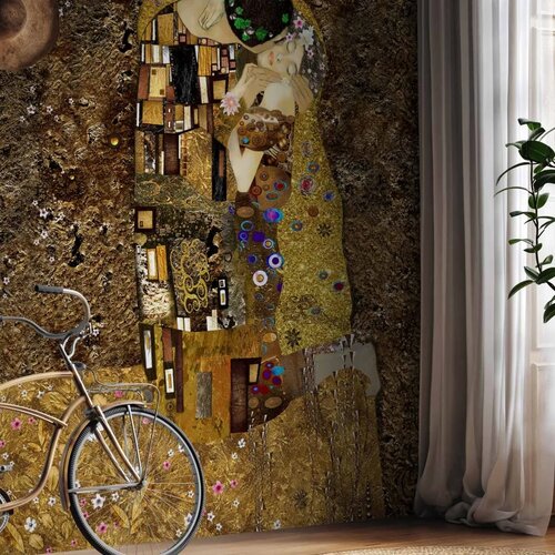  Foto tapeta - Klimt inspiration: Golden Kiss 250x175 Vodootporna Cene