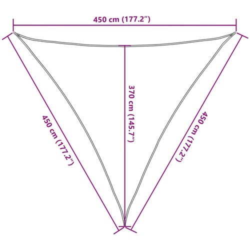  Jedro za za&amp;scaron;titu od sunca 160 g/m&amp;sup2; smeđe 4,5 x 4,5 x 4,5 m HDPE Slike
