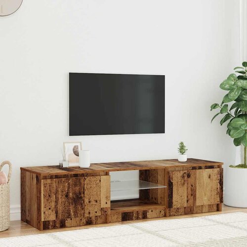 TV ormarić LED boja drva 140x40x36 cm konstruirano drvo Cijene
