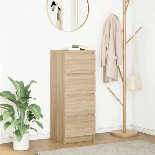 VidaXL Komoda sonoma hrast 37,5x35x99 cm izrađeno drvo Slike