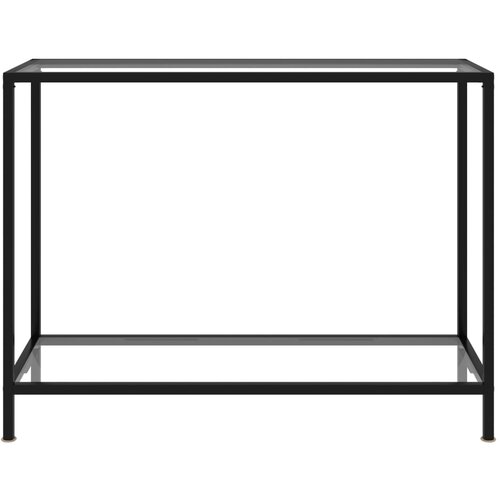 Maison Chic konzolna miza - miza ob steni prozorna 100x35x75 cm kaljeno steklo, (21786383) Cene