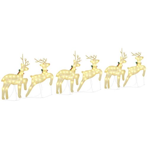 VidaXL LED irvasi 6 pcs Zlatno 45 x 19 x 65 cm tkanina Slike