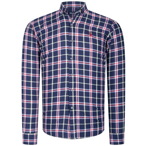 Dewberry G742 MEN'S SHIRT-BURGUNDY-NAVY BLUE Cijene
