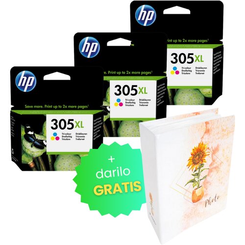 HP Komplet kartuš 3YM63AE nr.305XL (barvna), original, 3 kosi + DARILO GRATIS Cene