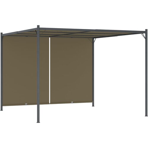 Furnova Vrtna pergola z zložljivo streho 3x3 m taupe 180 g/m², (21918790) Cene