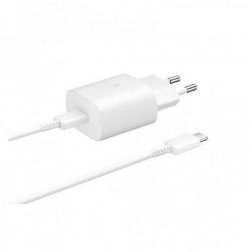 Samsung hišni polnilec ep-ta800xwe super fast charge (type c) in podatkovni kabel ep-da705bwe (type c - type c) - bel Cene