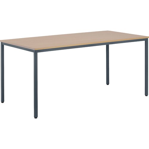 eurokraft basic večnamenska miza, vxšxg 720 x 1600 x 800 mm, plošča v imitaciji bukve, ogrodje bazaltno sivo Cene