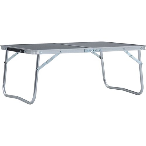 VidaXL Sklopivi stol za kampiranje sivi aluminijski 60 x 40 cm Slike
