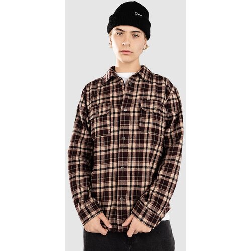 Fat Moose Adrian Check Srajca dark plum / ecru Cene