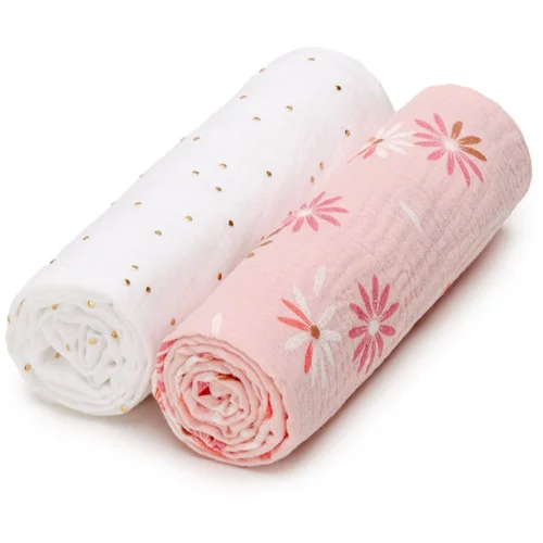 T-TOMI BIO Muslin Diapers plenice iz blaga Lily 65x65 cm 2 kos