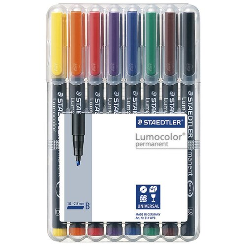 Staedtler Marker Lumocolor 314 WP8 1-2,5 mm, B, 8 kosov Cene
