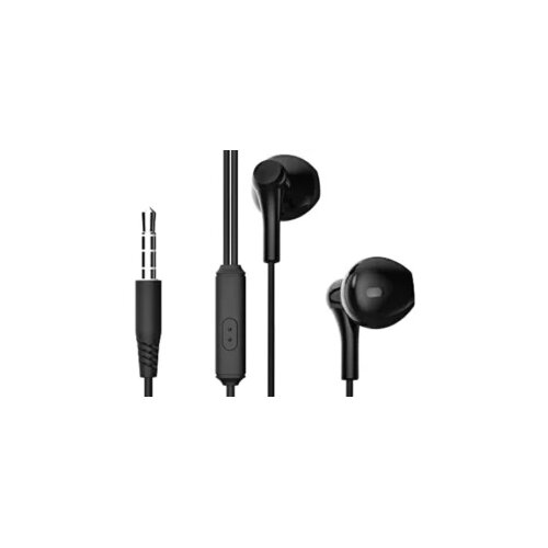 XO WOW, Žične slu&scaron;alke 1,2 m Jack 3,5 mm gumb z mikrofonom, Črna, (5000231627) Cene