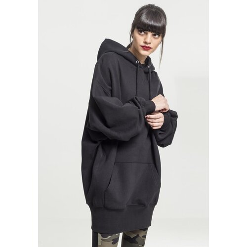 Urban Classics Women's long oversize hooded jacket black Slike
