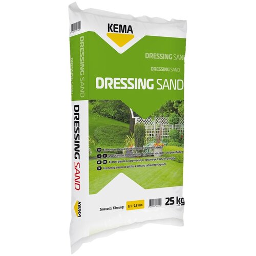 KEMA Kremenov pesek za izravnavo in nego travnatih površin Dressing Sand (25 kg, zrnavost: 0,5-1,5 mm) Cene