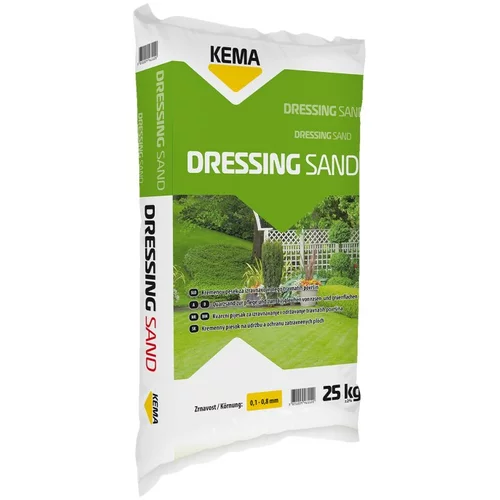 KEMA Kremenov pesek za izravnavo in nego travnatih površin Dressing Sand (25 kg, zrnavost: 0,5-1,5 mm)