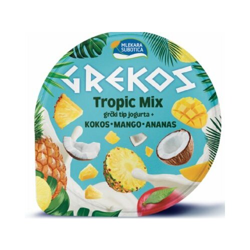 Mlekara Subotica grekos tropic mix voćni jogurt 150g čaša Slike