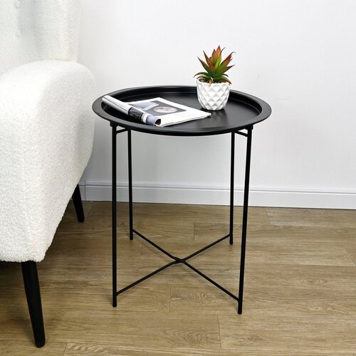 YES EVERYDAY Kovinska okrogla stranska mizica &amp;oslash; 47 cm Hilmar &amp;ndash; Slike
