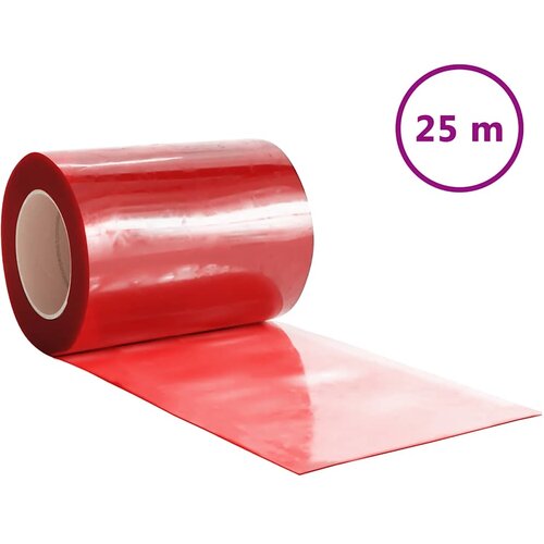 VidaXL Zavjesa za vrata crvena 300 mm x 2 6 mm 25 m PVC Slike