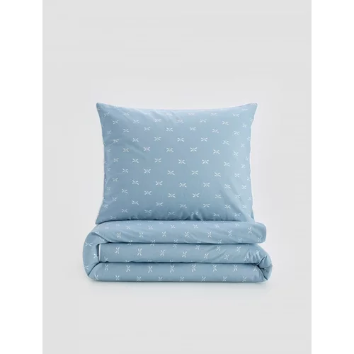 Reserved komplet posteljnine iz bombaža z vzorcem - modra