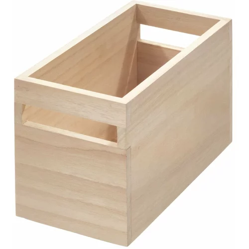 iDesign Škatla za shranjevanje iz pavlovnije Eco Wood, 12,7 x 25,4 cm