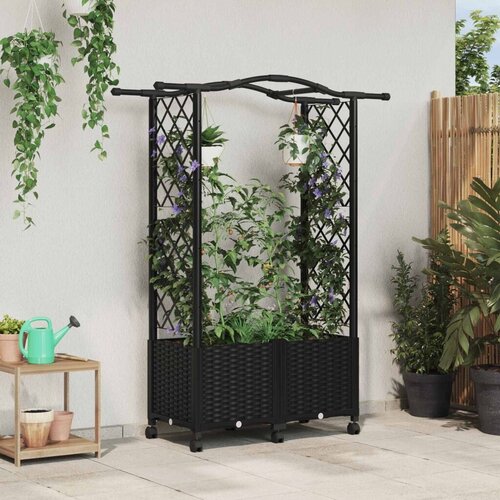  Povi&scaron;eni krevet s mrežom i krovom Crna 125 x 40 x 144 cm PP - Crna 125 x 40 x 148 cm s krovom u obliku lukova (2 bočna mreža) na Cijene