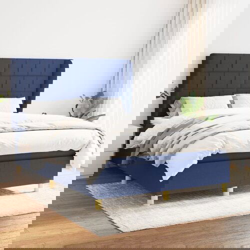 The Living Store Box spring postelja z vzmetnico modra 140x200 cm blago - Box Spring Postelja, (21437771) Slike